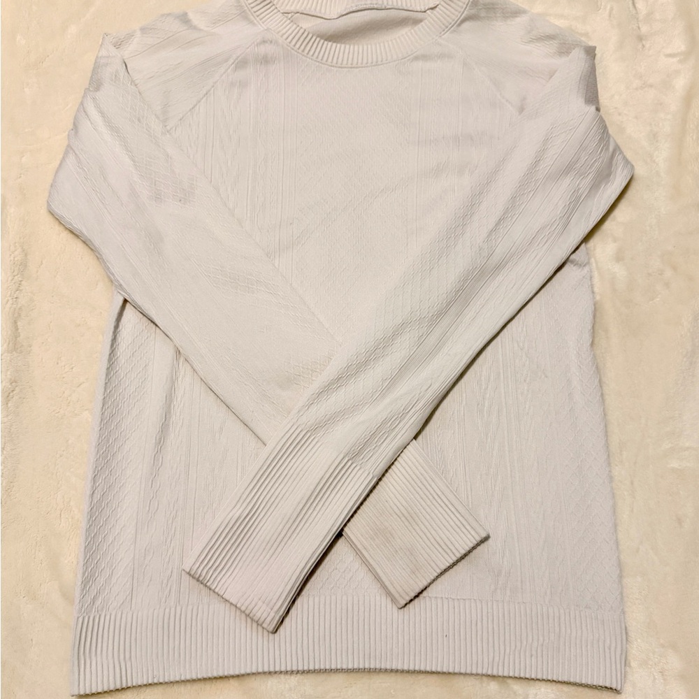 lululemon athletica Restless Pullover White Top size 10